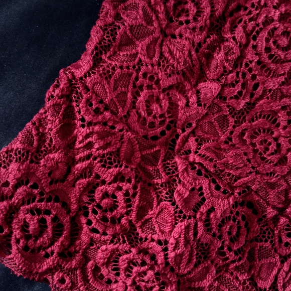 2/$20 Maroon Lace Bralette - Picture 3 of 3